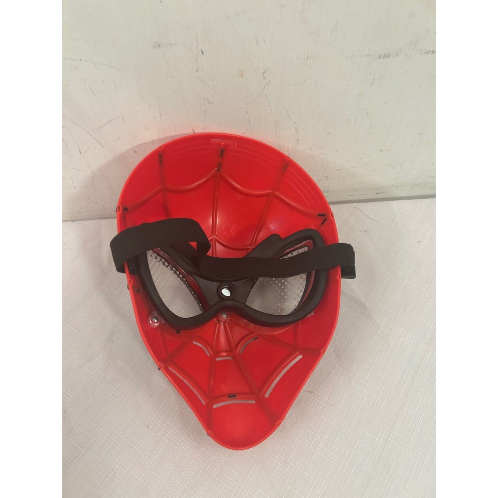 Marvel Spider-Man Mask O/S Red Black Webbed Superhero Costume Accessory Kids - Picture 2 of 5